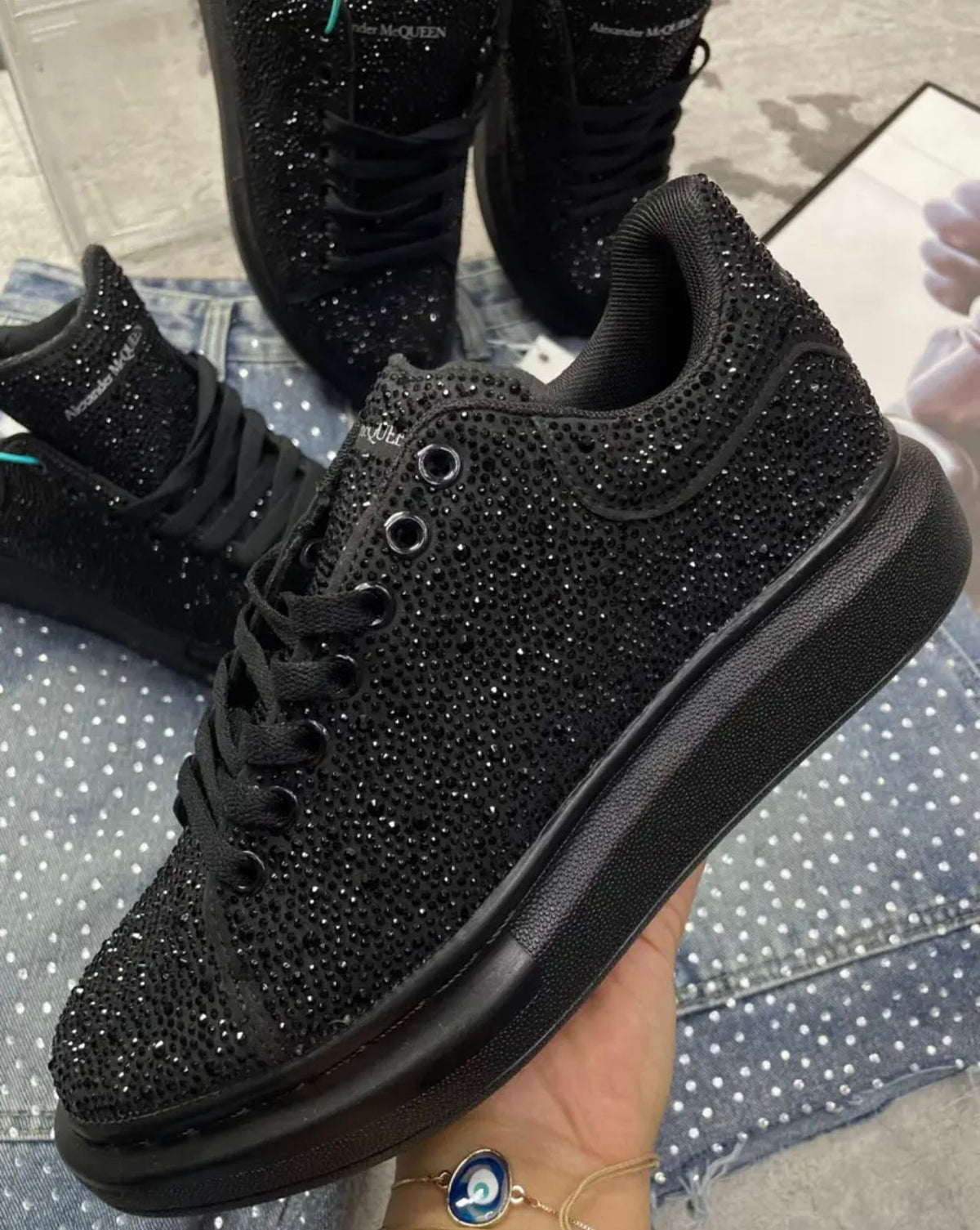 Alexander McQueen NEGRO DIAMANTES