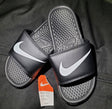 Nike CHANCLAS NEGRO-BLANCO