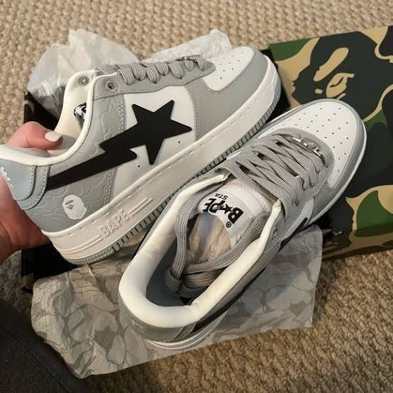 Bape STA GRIS-BLANCO