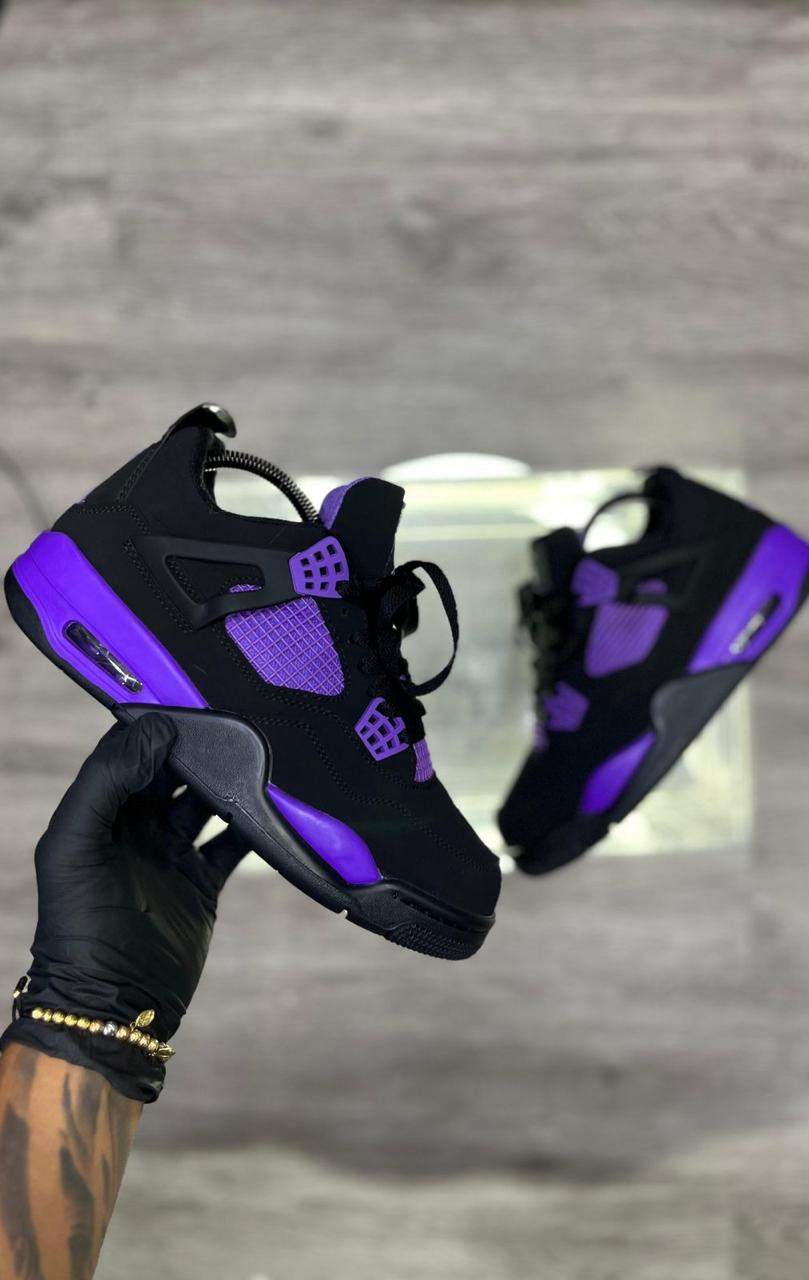 Jordan RETRO 4 NEGRO-MORADO