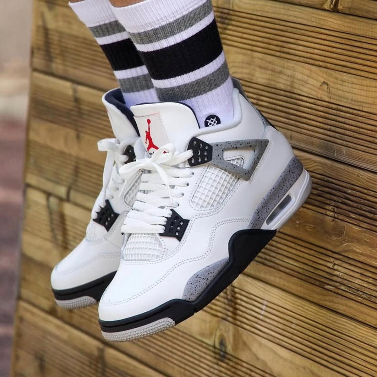 Jordan RETRO 4 BLANCO-NEGRO