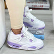 Jordan RETRO 4 BLANCO-MORADO