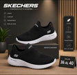 Skechers NEGRO-BLANCO SIN CORDONES
