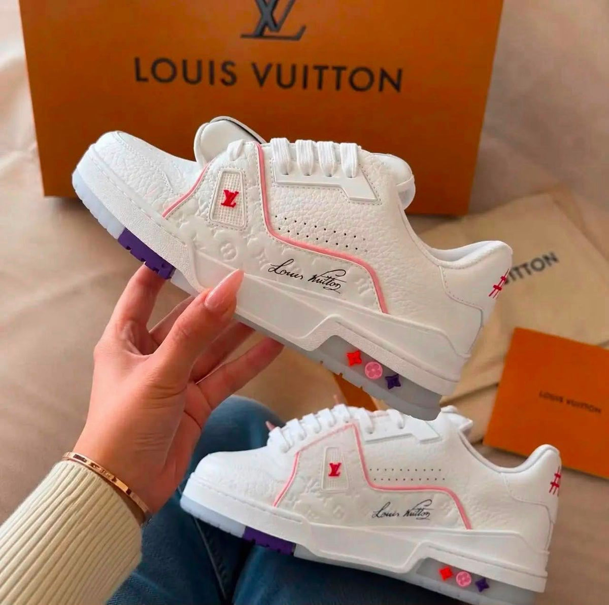 Louis Vuitton TRAINER BLANCO-ROSA