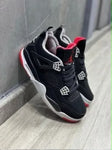 Nike JORDAN 4 BRED NEGRO-ROJO