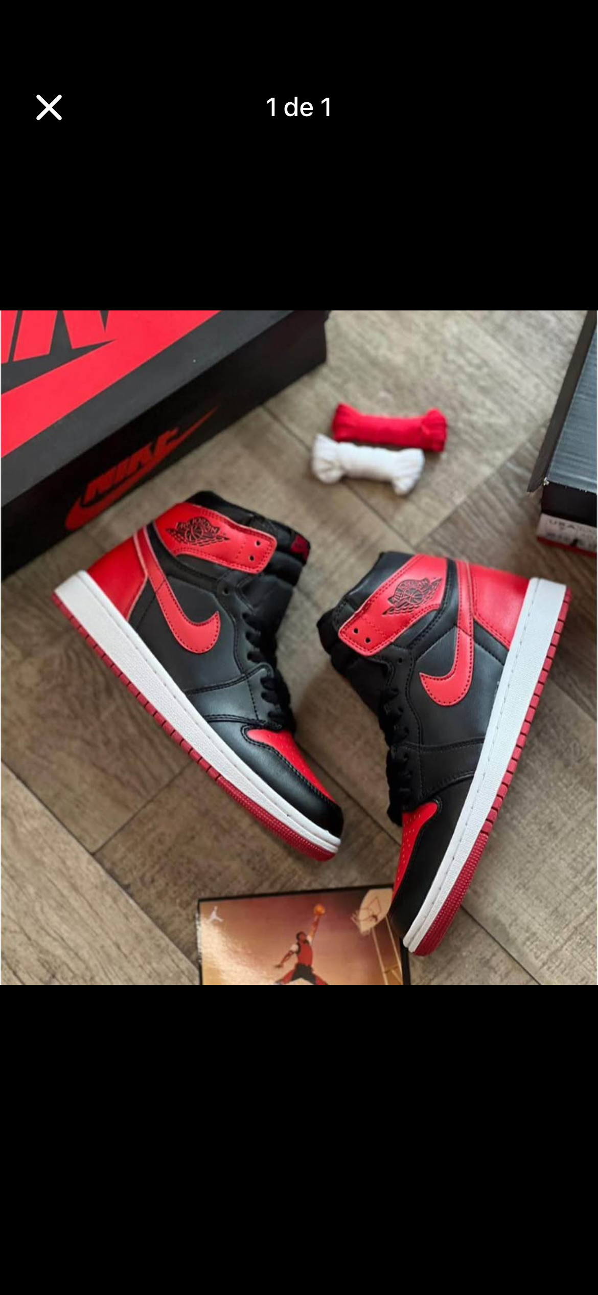 Jordan RETRO 1 NEGRO-ROJO