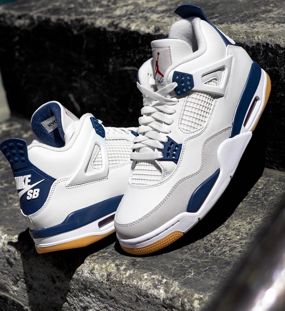 Jordan RETRO 4 BLANCO-AZUL