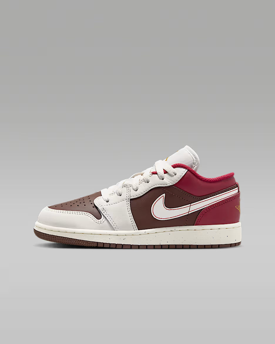 Jordan Retro 1 Low Blanco Vinotinto