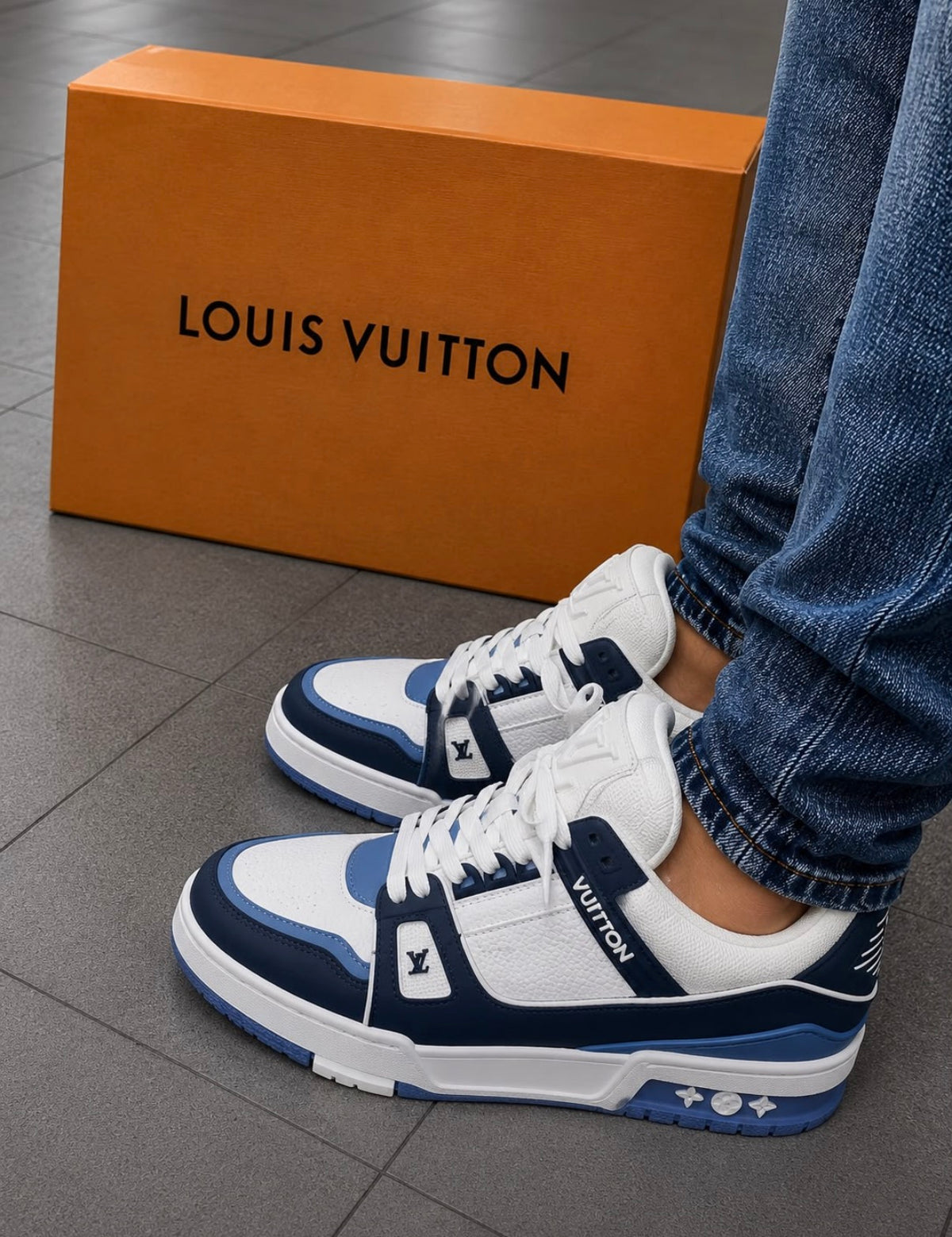 Louis Vuitton TRAINER AZUL-BLANCO