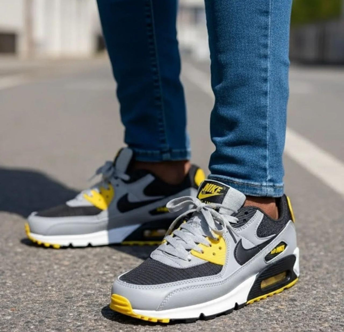 Nike AIRMAX 90 GRIS-AMARILLO