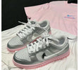 Nike DUNK PLATEADO-ROSA