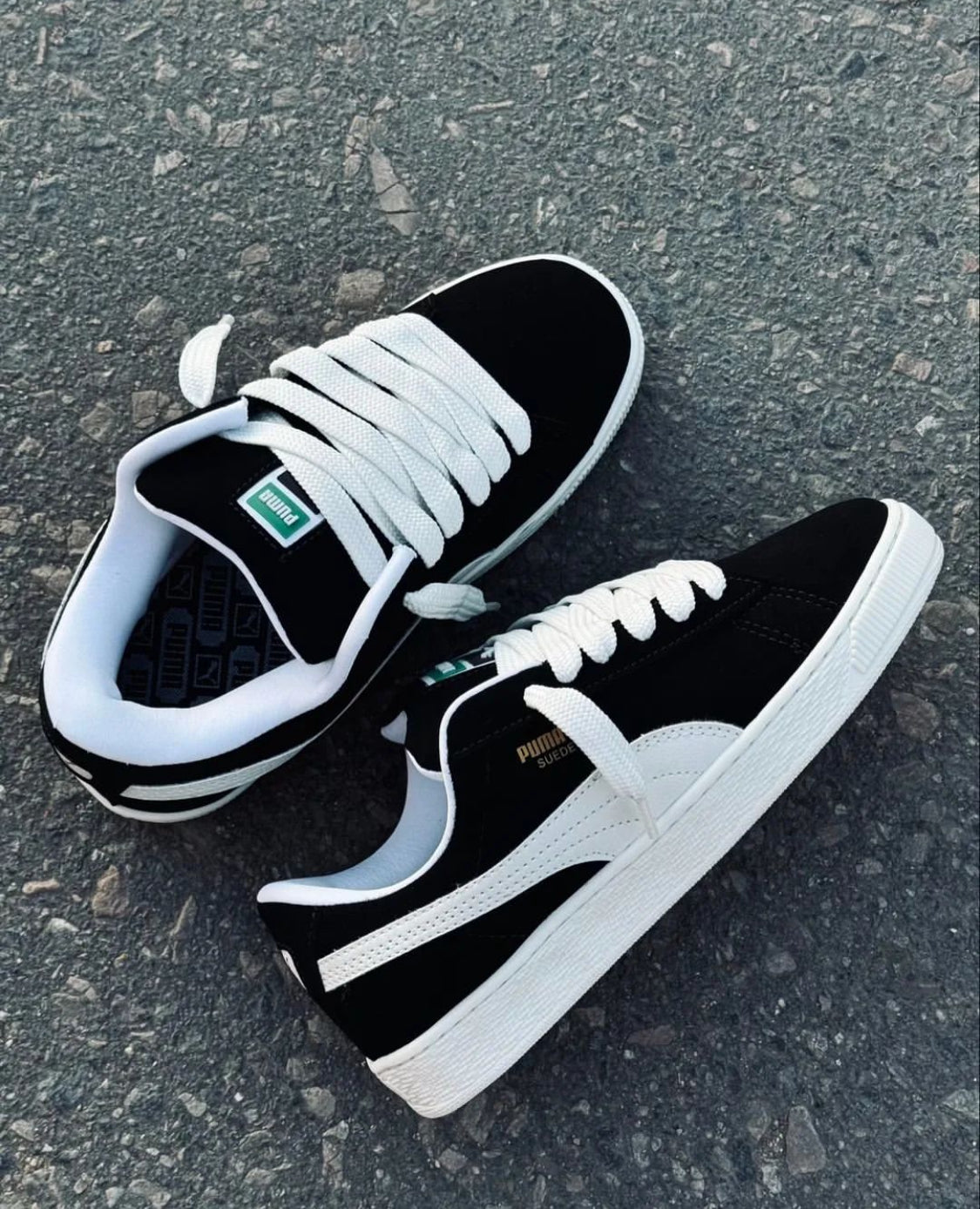 Puma SUEDE NEGRO-BLANCO